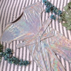 NWOT Party Girl Metallic Jumpsuit
